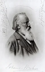 Johannes Brahms (1833-97) (fotogravyr)
